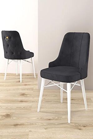 Rovena Rose Beyaz Mermer  70X114 Açılabilir Mdf Mutfak Masası Takımı 4 Adet Sandalye