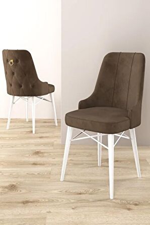 Rovena Gian Beyaz Mermer  70X114 Açılabilir Suntalam Mutfak Masası Takımı 4 Adet Sandalye