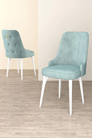 Rovena Pavia Beyaz Mermer 70x114 Açılabilir Suntalam Mutfak Masası Takımı 4 Adet Sandalye
