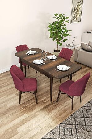 Rovena Alto Barok 70x114 Açılabilir Suntalam Mutfak Masası Takımı 4 Adet Sandalye
