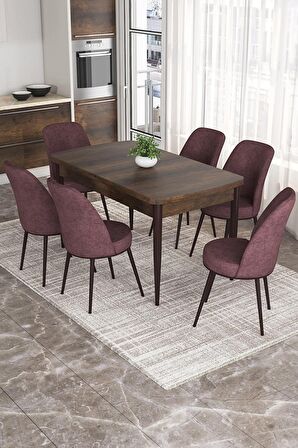 Rovena Sona Barok 70x114 Açılabilir Suntalam Mutfak Masası Takımı 6 Adet Sandalye