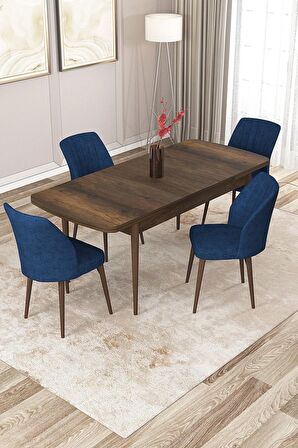 Rovena Lucca Barok 70x114 Açılabilir Suntalam Mutfak Masası Takımı 4 Adet Sandalye