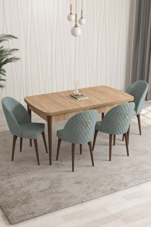 Rovena Talia Meşe 70x114 Açılabilir Mdf Mutfak Masası Takımı 4 Adet Sandalye