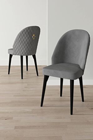 Rovena Talia Siyah Mermer 70x114 Açılabilir Mdf Mutfak Masası Takımı 4 Adet Sandalye