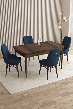 Rovena Almira Barok 70x114 Açılabilir Mdf Mutfak Masası Takımı 4 Adet Sandalye