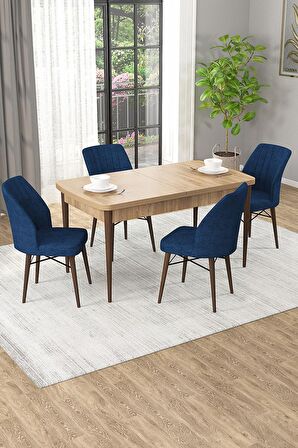 Rovena Mary Meşe 70x114 Açılabilir Mdf Mutfak Masası Takımı 4 Adet Sandalye