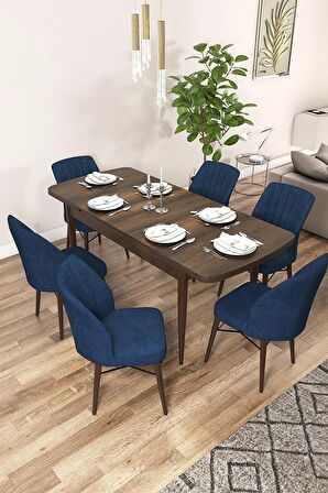Rovena Mary Barok 70x114 Açılabilir Mdf Mutfak Masası Takımı 6 Adet Sandalye