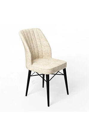 Rovena Mary Siyah Mermer 70x114 Açılabilir Mdf Mutfak Masası Takımı 6 Adet Sandalye