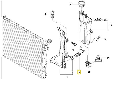 BMW E46 YEDEK SU DEPO KONNEKTÖRÜ 17111707817