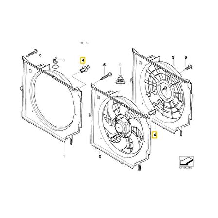 BMW RADYATÖR DAVLUMBAZ KLİPSİ 5 ADET 17111712963