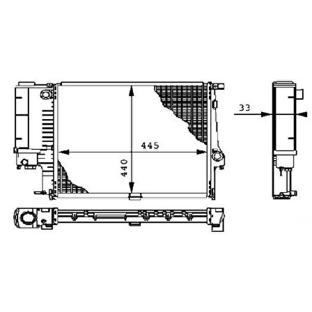 BMW E30 E36 VE Z3 KALE SU RADYATÖRÜ OEM NO 17111728905