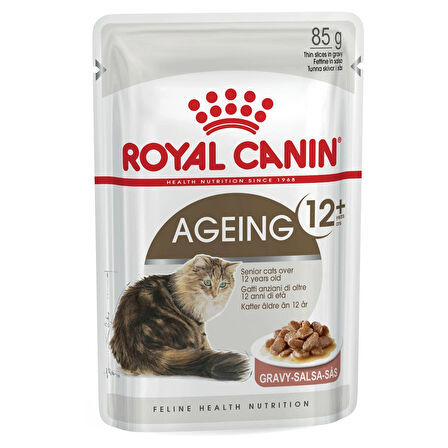 Royal canin ageing 12+ yaşlı ve ileri yaştaki kedi yaş mama 85 gr x 12 adet gravy soslu