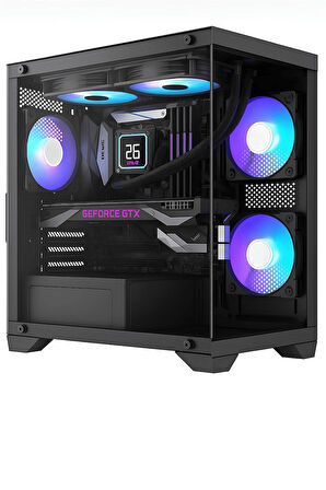  NEXOR Titan 3X RGB Fan Temperli Cam USB 3.0 600W Akvaryum Oyuncu Bilgisayar Kasası