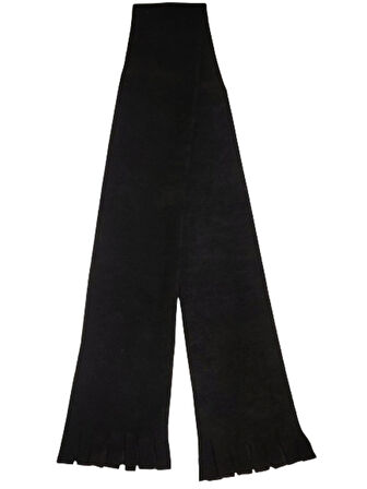 Unisex Siyah Kışlık Parmaksız Kesik Yarım Parmak Polar Eldiven - Polar Bere - Polar Atkı 3'lü set