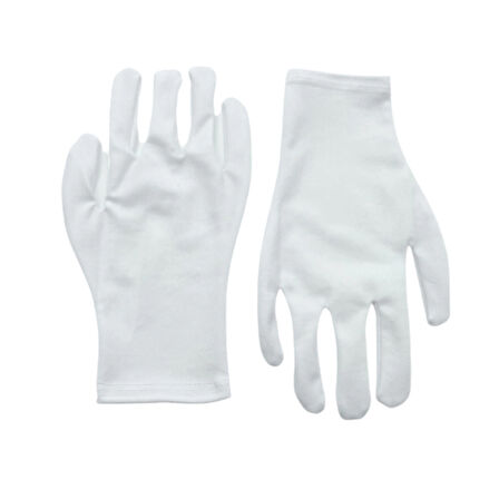 Unisex Beyaz Bando Garson Pandomim Gösteri Merasim Tören Eldiveni Glove