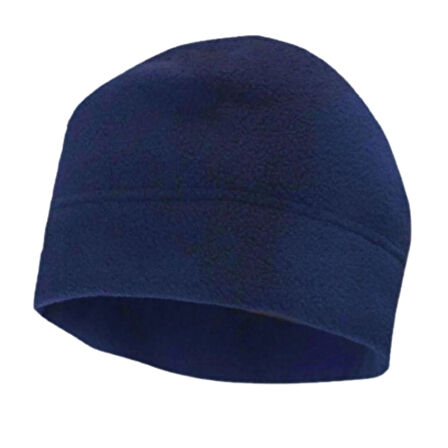 Unisex Lacivert Kışlık Termal Polar Bere - Ipli Polar Boyunluk 2'li Set Takım