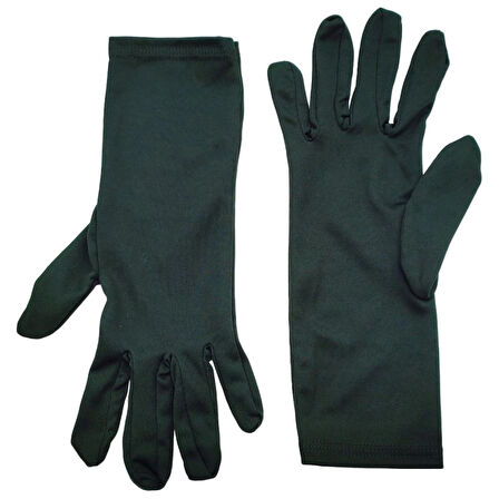  Koyu Yeşil Uzun Çarşaf Tesettür Gösteri Merasim Tören Eldiveni Gloves