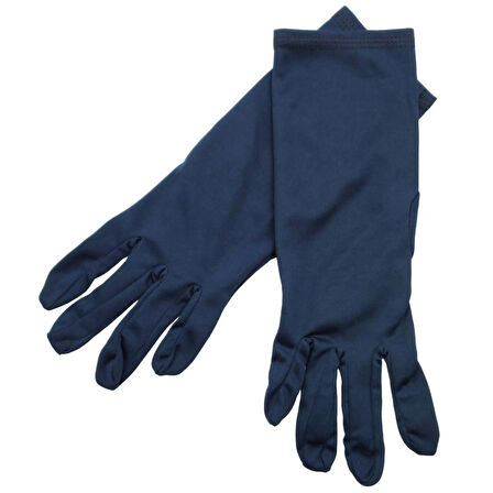 Lacivert Uzun Çarşaf Tesettür Gösteri Merasim Tören Eldiveni Gloves