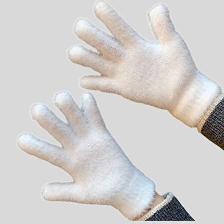 Kadın Kışlık Yumuşak Dokulu Peluş Rahat Kullanım Eldiven Winter Soft Gloves