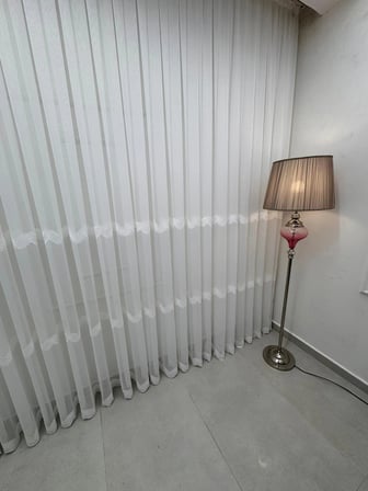 NİVEMESHOME PERLİNA 101 EKRU  1/3  PİLELİ TÜL PERDE APM
