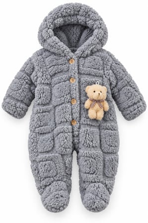  Kız Erkek Bebek Tavşan ve Ayı Oyuncaklı Peluş Tulum TLM0301