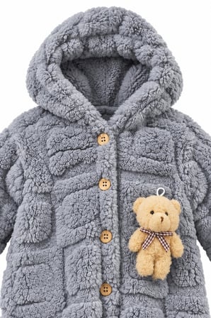  Kız Erkek Bebek Tavşan ve Ayı Oyuncaklı Peluş Tulum TLM0301