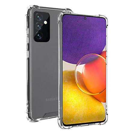 Gpack Samsung Galaxy A54 Kılıf AntiShock Köşeli Şeffaf Sert Silikon