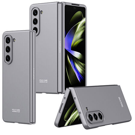 Gpack Samsung Galaxy Z Fold 5 Kılıf Kıpta Sert Pc Kapak Renkli