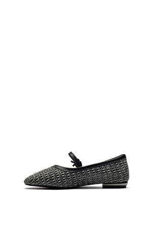 Kadın Hasır Örme Makosen Espadril Tokalı Babet 1715