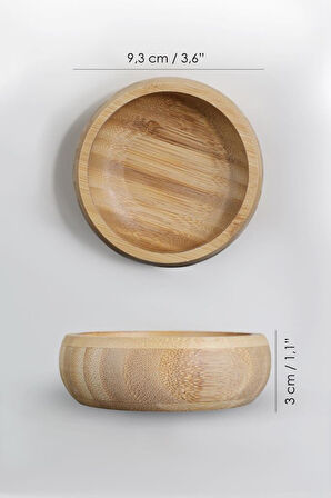 Bambu Ahşap Sosluk ve Çerezlik 10 cm 6'lı Set