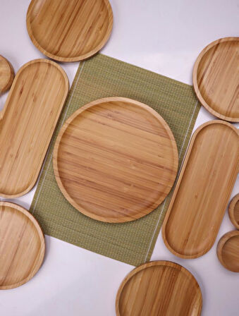 Atbyhome Bambu Harmony 6 Kişilik 15 Parça Bambu Kahvaltı Seti - Kahvaltı Takımı Sunum Seti