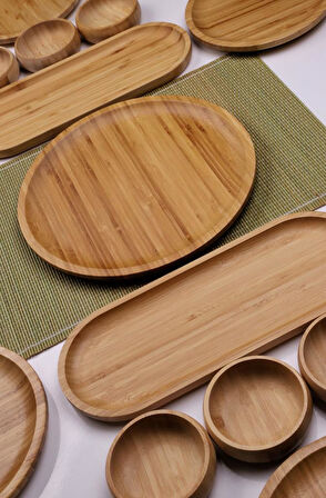 Atbyhome Bambu Harmony 6 Kişilik 15 Parça Bambu Kahvaltı Seti - Kahvaltı Takımı Sunum Seti