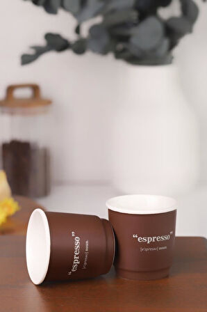 Acar Blush Espresso Fincanı Bordo 90ml 2'li