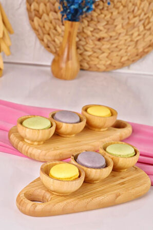 Bambum 8 Parça Bambu Sosluk Çerezlik – Kahvaltı ve Sunum Seti