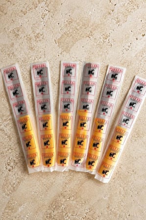 Feller 6'lı Lazer Tırtıklı Paslanmaz Çelik Sebze Meyve Bıçağı 22x2.4 cm | Sarı Saplı Soyma Ve Doğrama Seti