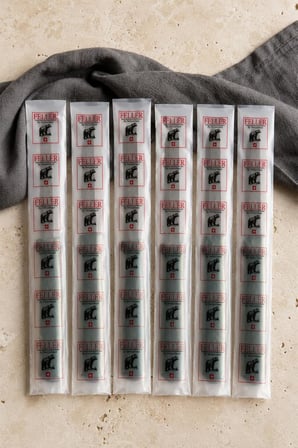 Feller 6'lı Lazer Tırtıklı Paslanmaz Çelik Sebze Meyve Bıçağı 22x2.4 cm - Antrasit Gri Saplı Soyma Seti