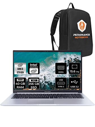 ASUS Vivobook 15 X1502ZA i3 1215U 40GB RAM 256GB SSD 15.6'' FHD FDOS EJ1479 & PER4 ÇANTA