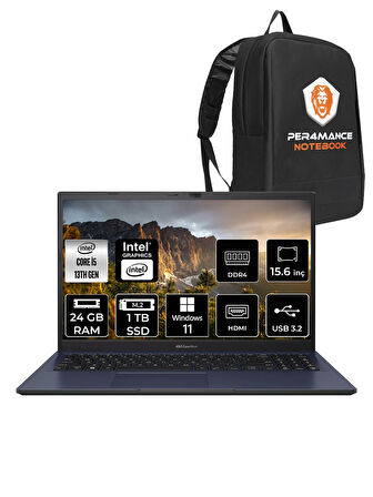 ASUS ExpertBook B1 B1502CVA-I58512B1D i5 1335U 24GB RAM 1TB SSD 15.6" FHD W11HOME & PER4 ÇANTA