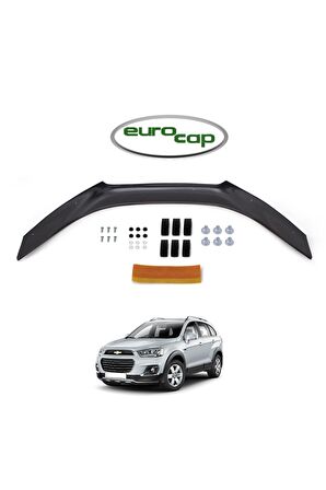 Chevrolet Captiva Ön Kaput Koruma Rüzgarlığı 3mm Akrilik Parlak Siyah Deflektör 2012-2019