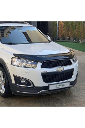 Chevrolet Captiva Ön Kaput Koruma Rüzgarlığı 3mm Akrilik Parlak Siyah Deflektör 2012-2019