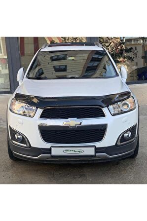 Chevrolet Captiva Ön Kaput Koruma Rüzgarlığı 3mm Akrilik Parlak Siyah Deflektör 2012-2019