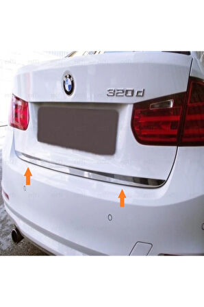 Bmw 3 Serisi F30 Krom Bagaj Alt Çıtası 2011-2018 Arası Uyumlu Paslanmaz Çelik