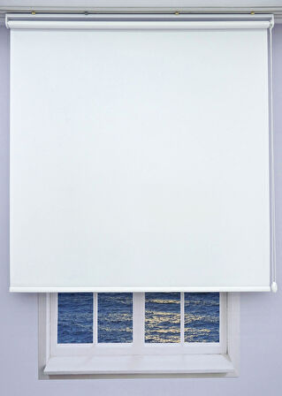 Stor Zebra Güneşlik Perde - (EKRU/AÇIK KREM) - Mat Kalın Kumaş - DÜZ/ETEKSİZ - Alüminyum Kasa&Boru