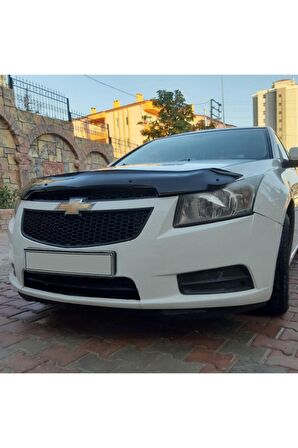 Chevrolet Cruze Ön Kaput Koruma Rüzgarlığı 3mm Akrilik (Abs) Parlak Siyah Deflektör 2008-16