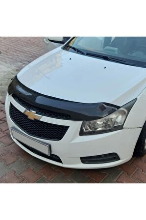 Chevrolet Cruze Ön Kaput Koruma Rüzgarlığı 3mm Akrilik (Abs) Parlak Siyah Deflektör 2008-16