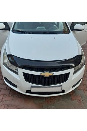 Chevrolet Cruze Ön Kaput Koruma Rüzgarlığı 3mm Akrilik (Abs) Parlak Siyah Deflektör 2008-16