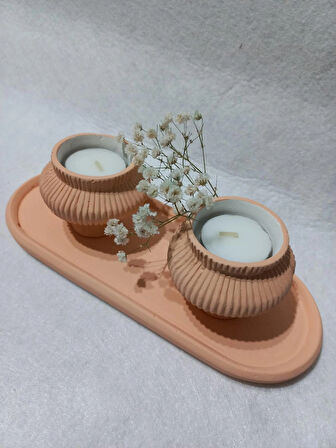 TABAKLI 2'Lİ FİJİ MUMLUK SET RANDOM