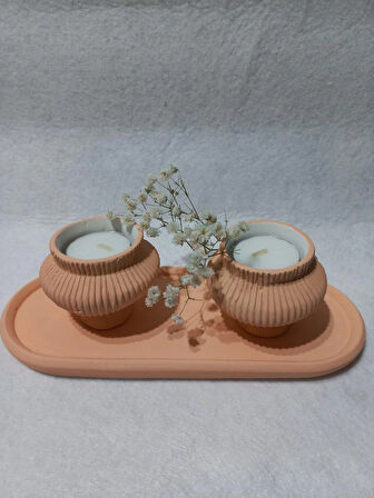 TABAKLI 2'Lİ FİJİ MUMLUK SET RANDOM