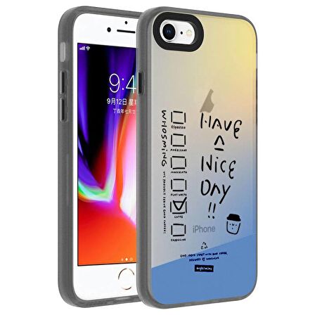Gpack Apple iPhone SE 2022 Kılıf Desenli Dragon Serisi Sert Kapak