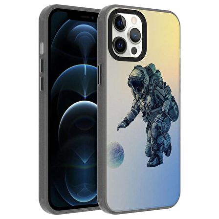 Gpack Apple iPhone 12 Pro Kılıf Desenli Dragon Serisi Sert Kapak